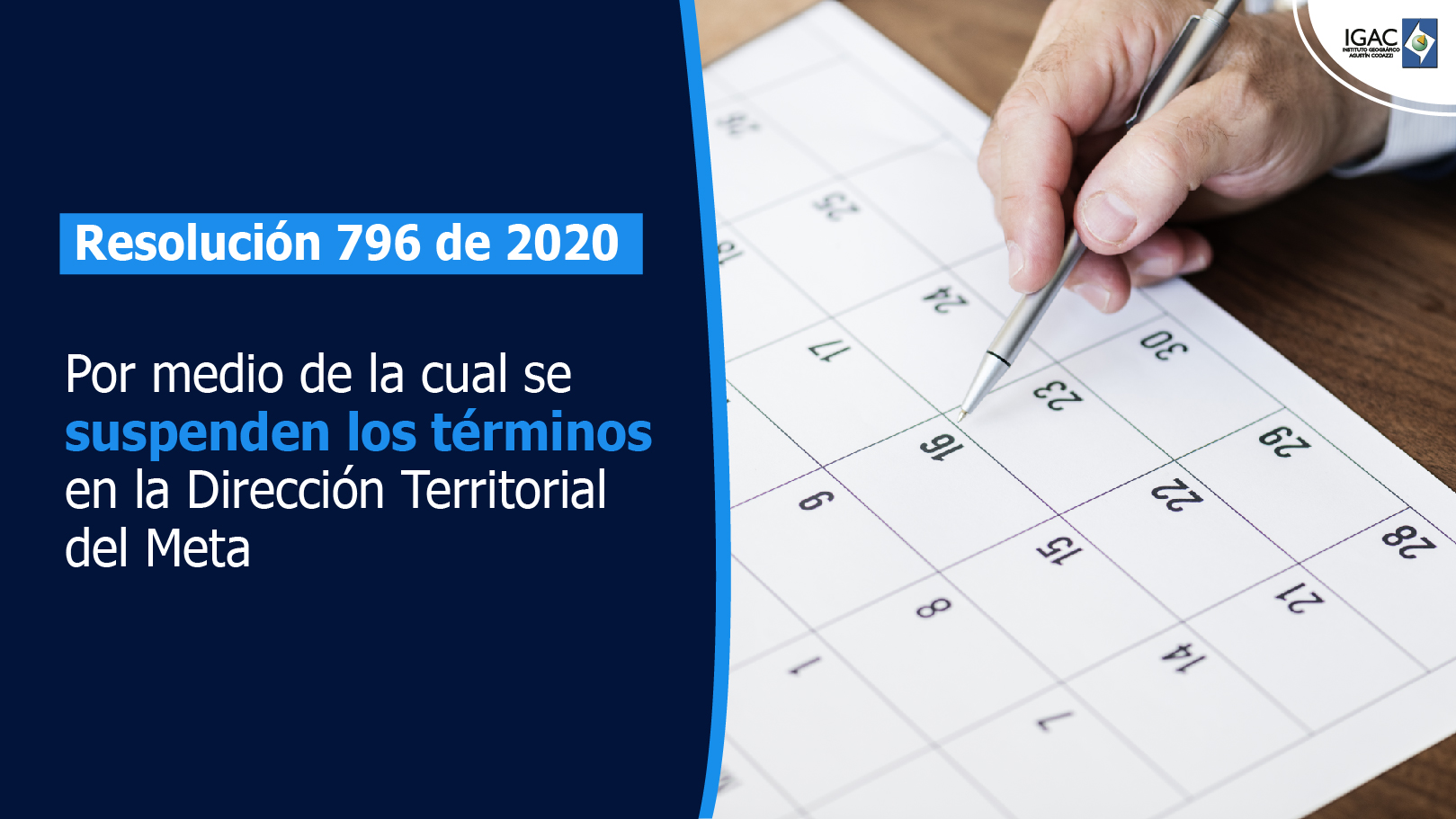 Suspensión términos meta