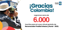 convocatoria al curso virtual gratuito de Reconocedor Predial Urbano – Rural 2022.